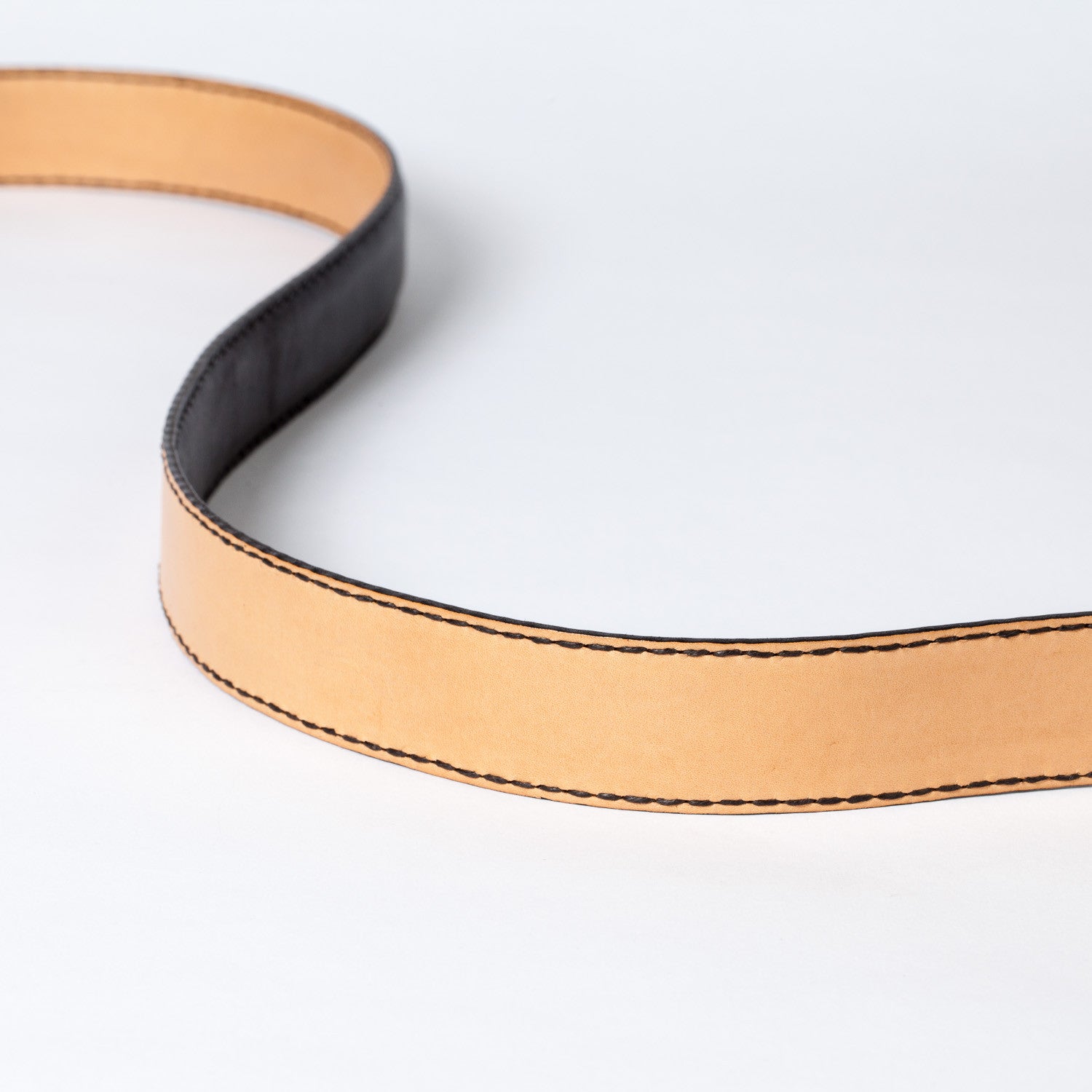 Belt made of Dark Brown Calfskin - purely handmade